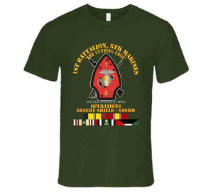 Usmc - 1st Bn, 8th Marines - Ds Sns W Svc T Shirt