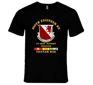 809th Engineer Bn - Thailand w VN SVC Ribbon T Shirt