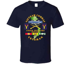 Army - Vietnam Combat, 196th Infantry Brigade, Veteran with Shoulder Sleeve Insignia - T Shirt, Premium and Hoodie