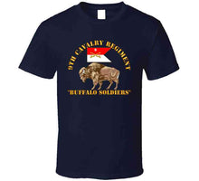 Load image into Gallery viewer, Army - 9th Cavalry Regiment - Buffalo Soldiers W 9th Cav Guidon T Shirt
