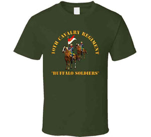 Army - 10th Cavalry Regiment W Cavalrymen - Buffalo Soldiers V1 Classic T Shirt