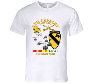 Army - 9th Cavalry (Air Cav) - 1st  Cav Division w SVC T Shirt