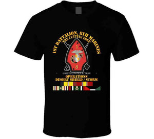 Usmc - 1st Bn, 8th Marines - Ds Sns W Svc T Shirt