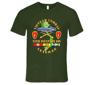 Army - Vietnam Combat Infantry Veteran W 25th Inf Div Ssi V1 T-shirt