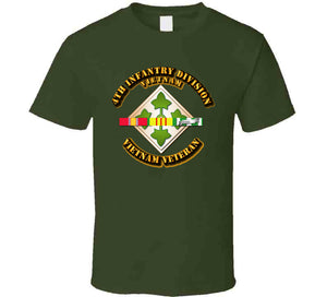 4th Infantry Division with Vietnam Service Ribbons T Shirt, Premium, Hoodie