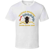 Load image into Gallery viewer, Army - Buffalo Soldiers - Infantry - Cavalry Guidons W Buffalo Head - Us Army X 300 T Shirt
