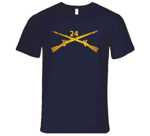 Army - 24th Infantry Regiment Branch Wo Txt T Shirt