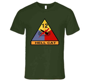 Army - 12th Armored Division, "Hell Cat", without Text - T Shirt, Premium and Hoodie