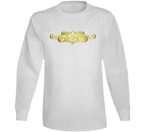 Uscg - Cutterman Badge - Officer - Gold Wo Txt T Shirt