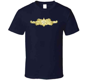 Uscg - Cutterman Badge - Officer - Gold Wo Txt T Shirt