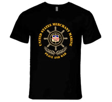 Load image into Gallery viewer, United States Merchant Marine, &quot;Peace and War&quot; with Color Shield - T Shirt, Premium and Hoodie
