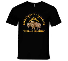 Load image into Gallery viewer, Army - 25th Infantry Regiment - Buffalor Soldiers W 25th Inf Branch Insignia T Shirt
