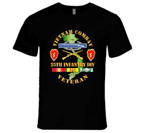 Army - Vietnam Combat Infantry Veteran W 25th Inf Div Ssi V1 T-shirt