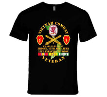 Load image into Gallery viewer, Army - Vietnam Combat Veteran W C Btry - 3rd Bn 13th Artillery Dui - 25th Id Ssi T Shirt
