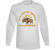 Load image into Gallery viewer, Army - 25th Infantry Regiment - Buffalor Soldiers W 25th Inf Branch Insignia Long Sleeve T Shirt
