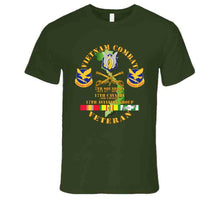 Load image into Gallery viewer, Army - Vietnam Combat Cavalry Vet  W 7th Squadron - 17th Air Cav - 17th Aviation Group Dui W Svc T Shirt
