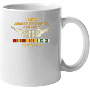 Army - 116th Assault Helicopter Co W  Aviator Badge W Vn Svc X 300 T Shirt