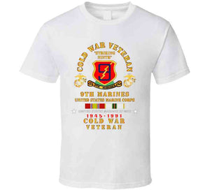 Usmc - Cold War Vet - 9th Marines W Cold Svc X 300 T Shirt