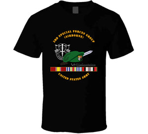 3rd SFG DUI, Beret, Dagger - US Army - Afghanistan Ribbons T Shirt