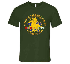 Army - C Troop, 1st-9th Cavalry - Headhunters - Vietnam Vet W Vn Svc X 300 Long Sleeve T Shirt