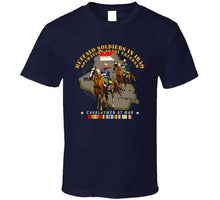 Load image into Gallery viewer, Army - Buffalo Soldiers In Iraq - Oif - Cavalrymen At War  W Iraq Svc - No Vet T Shirt
