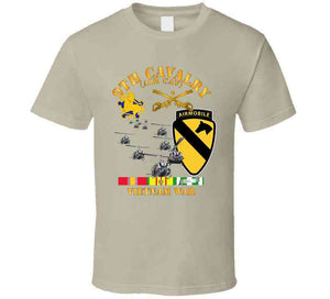 Army - 9th Cavalry (Air Cav) - 1st  Cav Division w SVC T Shirt