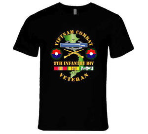 Army - Vietnam Combat Infantry Veteran, with 9th Infantry Division, Shoulder Sleeve Insignia - T Shirt, Hoodie, and Premium