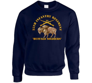 Army - 25th Infantry Regiment - Buffalo Soldiers W 25th Inf Branch Insignia T Shirt