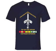 Load image into Gallery viewer, Army - Badge, Long Range, Reconnaissance Patrol (LRRP), &quot;Tip Of The Spear&quot; with Vietnam War Service Ribbons - T Shirt, Hoodie, and Premium
