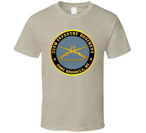 Army - 25th Infantry Regiment - Fort Missoula, Mt - Buffalo Soldiers W Inf Branch V1 T Shirt