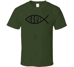 Jesus Fish w Jesus txtx T Shirt