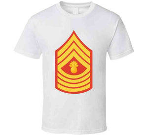 Usmc - Enlisted Insignia - E9 - Master Gunnery Sergeant (mgysgt) - Dress Blue Wo Txt X 300 T Shirt