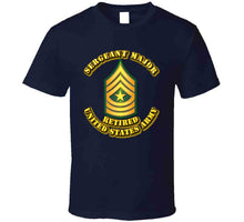 Load image into Gallery viewer, Sergeant Major - E9 - w Text - Retired T Shirt
