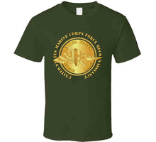 Load image into Gallery viewer, Emblem - USMC - Force Recon on USMC Gold T Shirt
