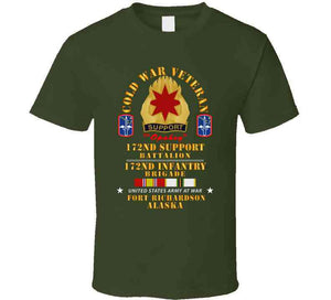 Army - Cold War Vet - 17nd Support Bn, 172nd In Bde - Ft Richardson Ak W Cold Svc X 300 T Shirt