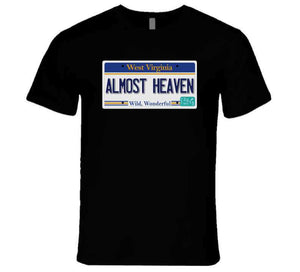 License - Wva - Almost Heaven T Shirt