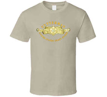 Load image into Gallery viewer, Uscg - Cutterman Badge - Officer - Gold T Shirt
