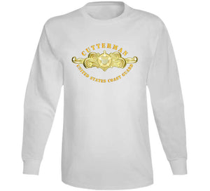 Uscg - Cutterman Badge - Officer - Gold T Shirt