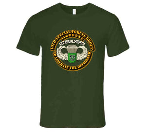 SOF - 10th SFG - Airborne Badge T Shirt