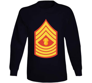 Usmc - Enlisted Insignia - E9 - Master Gunnery Sergeant (mgysgt) - Dress Blue Wo Txt X 300 T Shirt