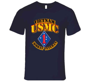 USMC - 1st Marine Division - Vietnam - Combat Vet T Shirt