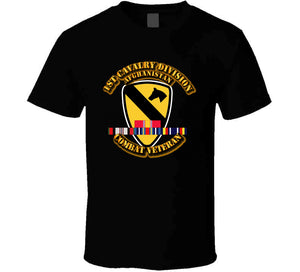 1st Cavalry Div with Afghanistan Service Ribbons Classic T Shirt