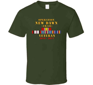 Operation New Dawn Service Ribbon Bar W Gwt - Iraq (2010 - 2011) X 300 T Shirt