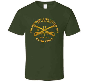 Army - 7th Squadron, 17th Cavalry Regiment, Bravo Troop "Blackjack" - T Shirt, Premium and Hoodie