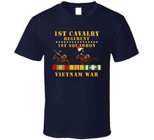 Load image into Gallery viewer, Army - 1st Squadron, 1st Cavalry Regiment - Vietnam War Wt 2 Cav Riders And Vn Svc X300 T Shirt
