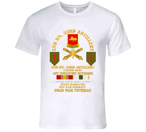Army - 2nd Bn 33rd Artillery - 1st Inf Div - Germany W Cold Svc T Shirt