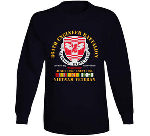 864th Engineer Bn - June 9 1965 - 6 Sept 1965 - Vietnam Vet W Vn Svc T Shirt