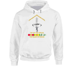 Army - Badge, Long Range, Reconnaissance Patrol (LRRP), "Tip Of The Spear" with Vietnam War Service Ribbons - T Shirt, Hoodie, and Premium