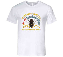 Load image into Gallery viewer, Army - Buffalo Soldiers - Infantry - Cavalry Guidons W Buffalo Head - Us Army X 300 T Shirt
