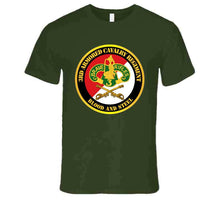 Load image into Gallery viewer, Army - 3rd Armored Cavalry Regiment Dui - Red White - Blood And Steel T Shirt
